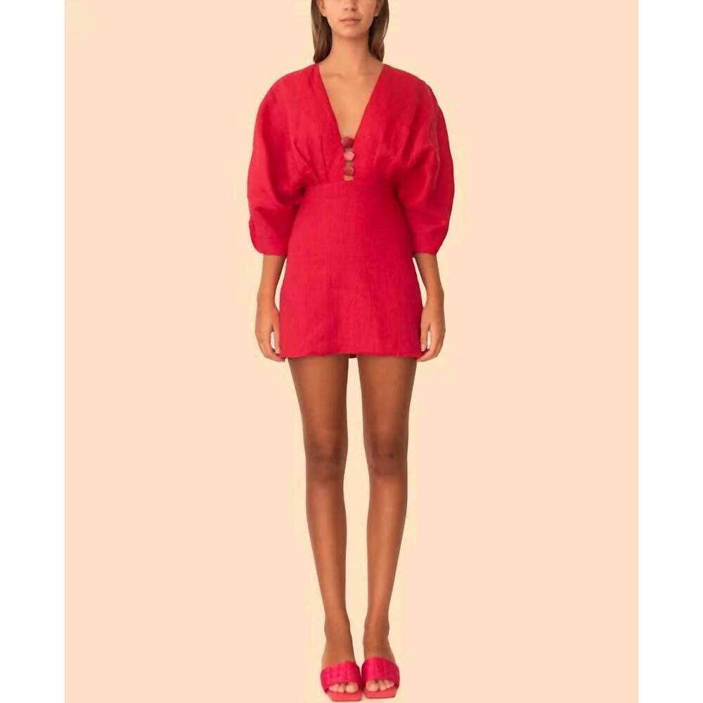 NEW AZULU abella mini dress in red
